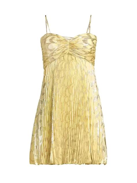 Buy Delfi Nicole Pleated Silk Minidress .